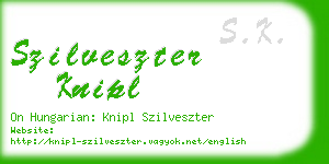 szilveszter knipl business card